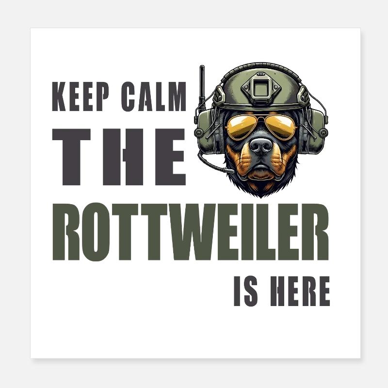 Rottweiler – Conception Keep Calm Poster 20 x 20 cm
