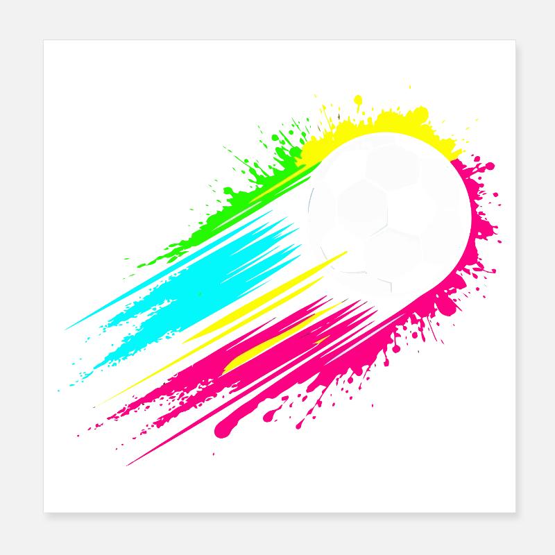 Soccer Poster 8" x 8" (20x20 cm)