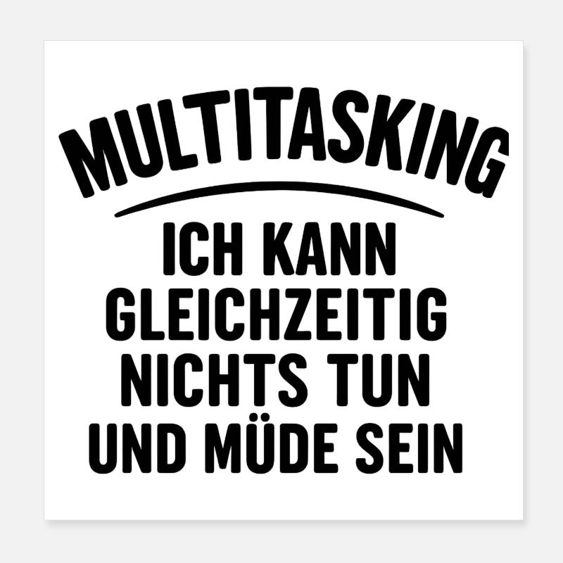 Multitasking Poster 20x20 cm
