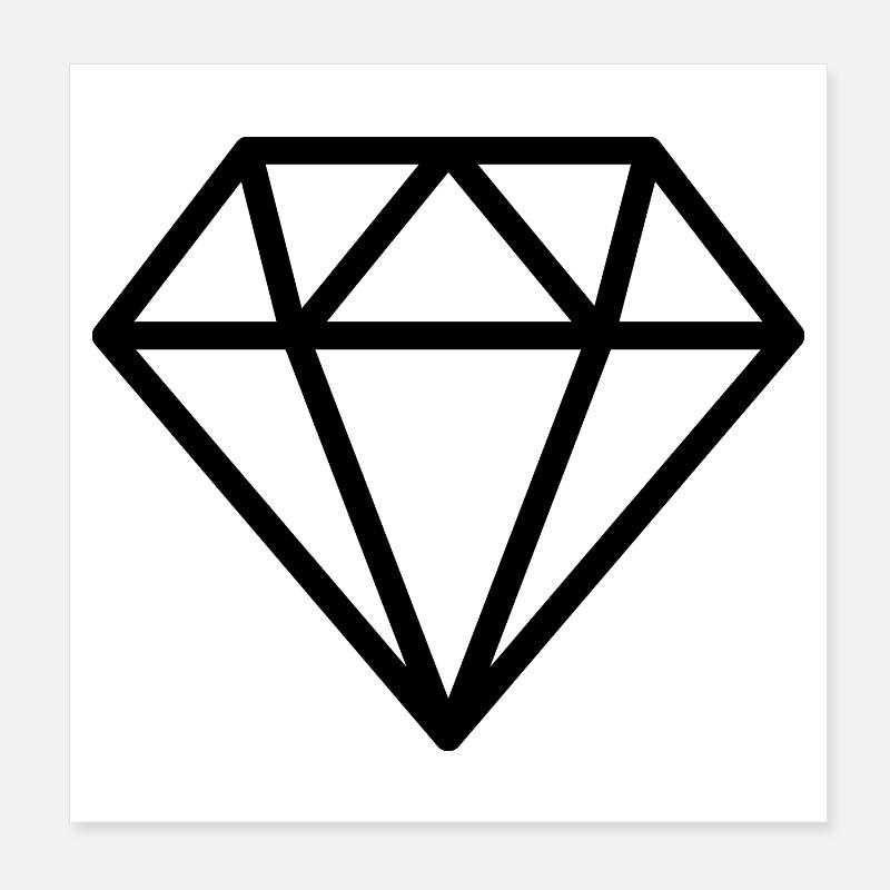 Diamant Poster 20 x 20 cm