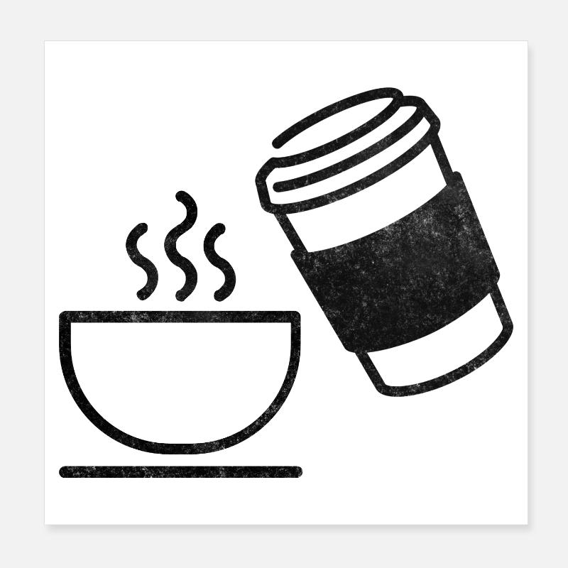 Café Poster 20 x 20 cm