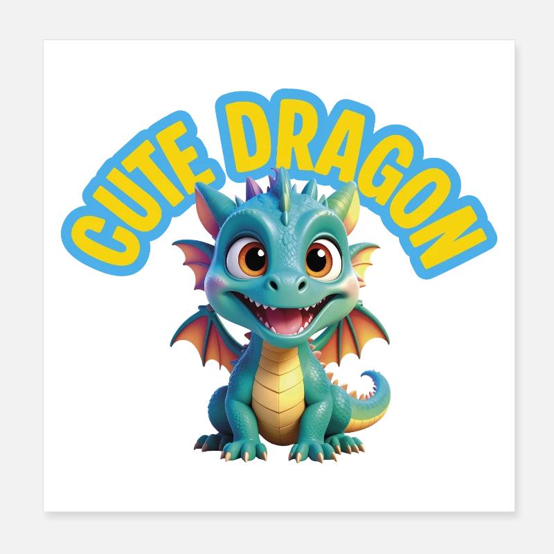 Dragon mignon Poster 20 x 20 cm