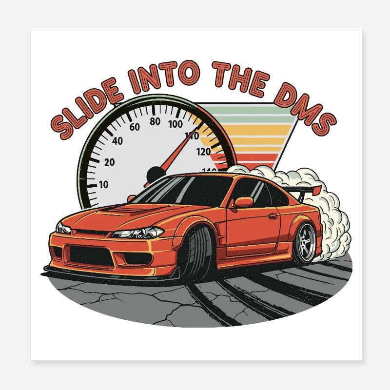 Slide into the DMS Poster 8" x 8" (20x20 cm)