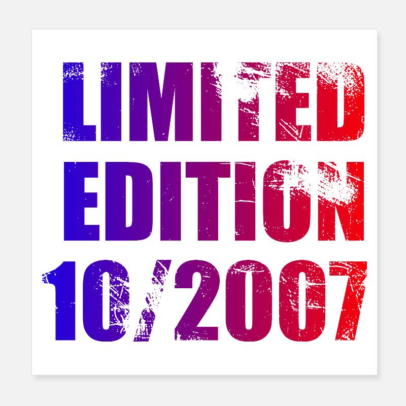 18e anniversaire Edition limitée 10/2007 Poster 20 x 20 cm