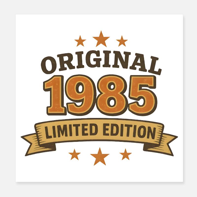 Millésime 1985 Edition Limitée Design Poster 20 x 20 cm