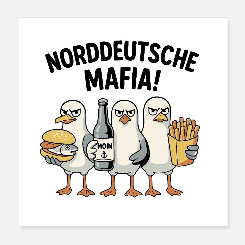 North German Mafia Poster 8" x 8" (20x20 cm)