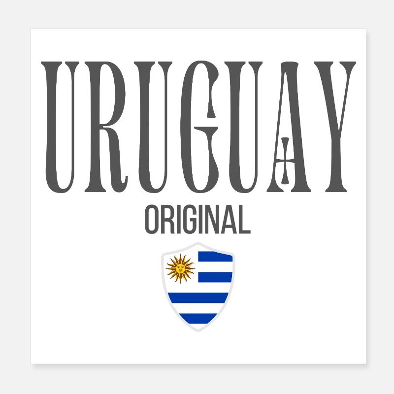 Drapeau uruguayen, j’adore l’Uruguay Poster 20 x 20 cm