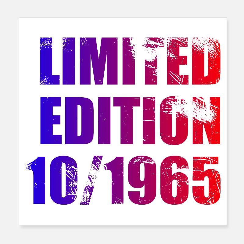 60e anniversaire Edition limitée 10/1965 Poster 20 x 20 cm