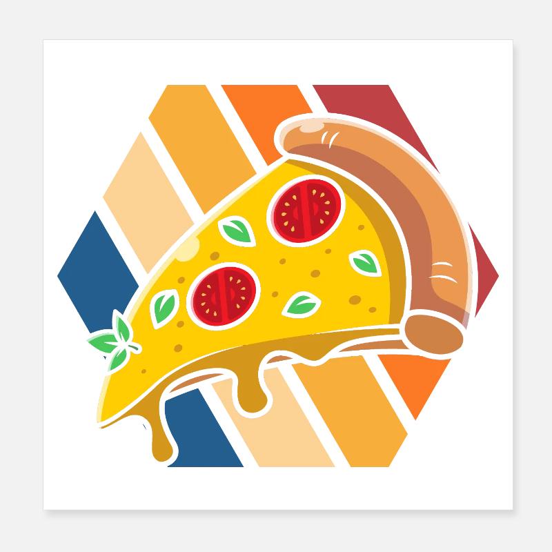 Pizza Pop Art Tranche Poster 20 x 20 cm