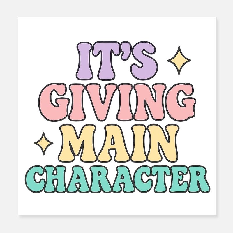 Main-Character-Vibes Poster 20x20 cm