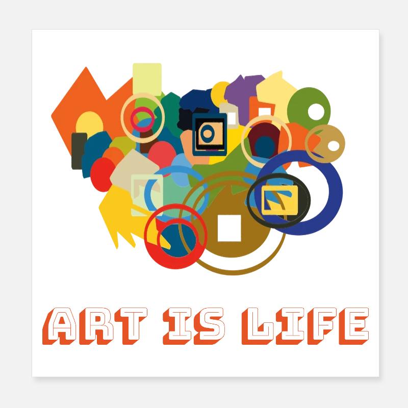 L’art, c’est la vie – Colour Rush Poster 20 x 20 cm