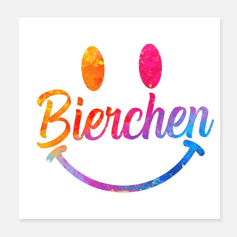 Beer Gradient Smile Font Poster 8" x 8" (20x20 cm)