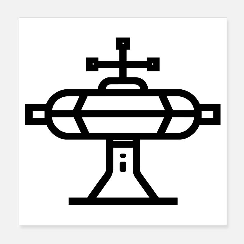 space station Poster 8" x 8" (20x20 cm)