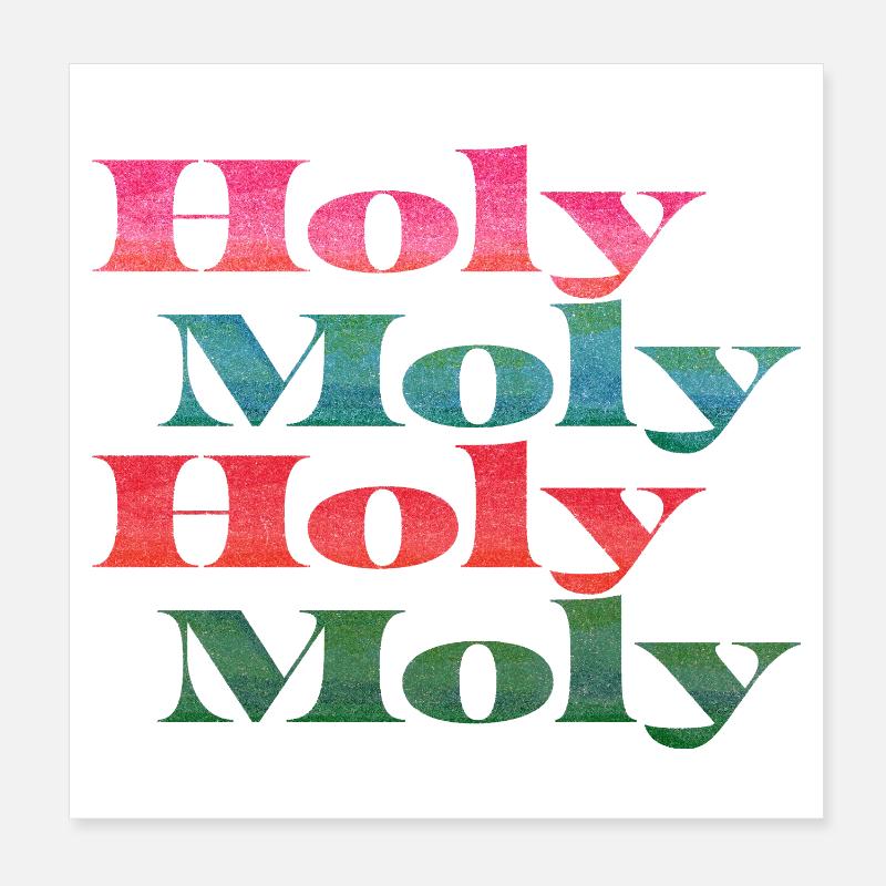 Holy Moly Lettering Poster 20 x 20 cm