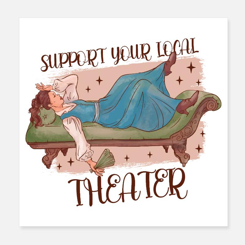 Theater Schauspieler Geschenkideen Poster 20x20 cm