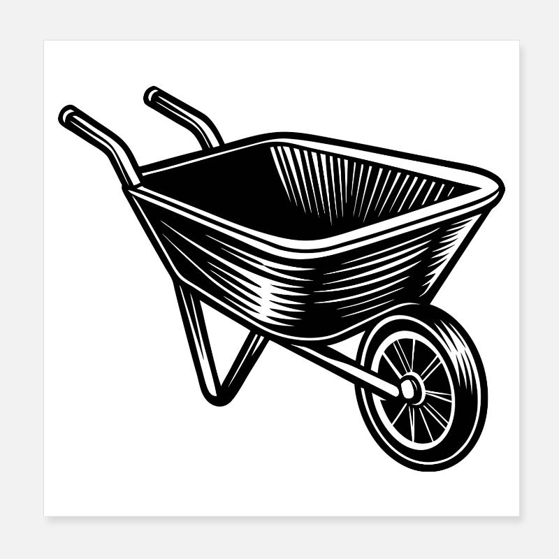 Brouette Poster 20 x 20 cm