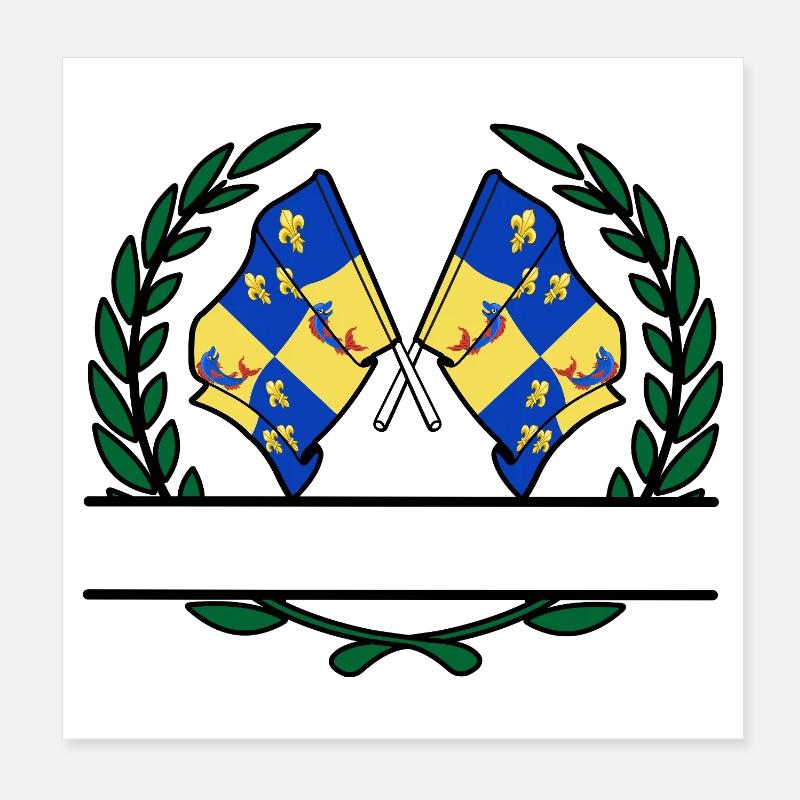 Dauphiné Namespace Poster 8" x 8" (20x20 cm)