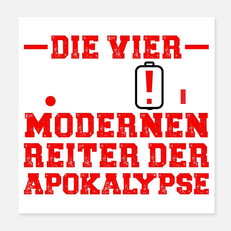 Ordinateurs LES QUATRE CAVALIERS DE L’APOCALYPSE MODERNE Poster 20 x 20 cm
