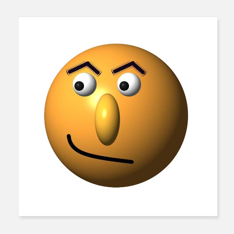 Visage espiègle Poster 20 x 20 cm