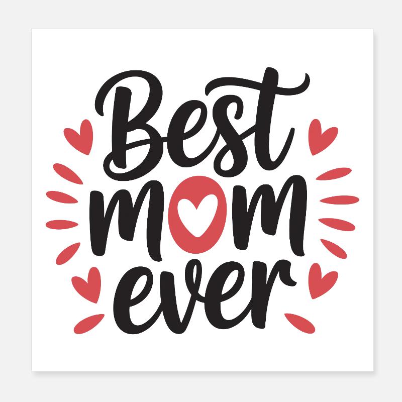 Die beste Mutter aller Zeiten Poster 20x20 cm