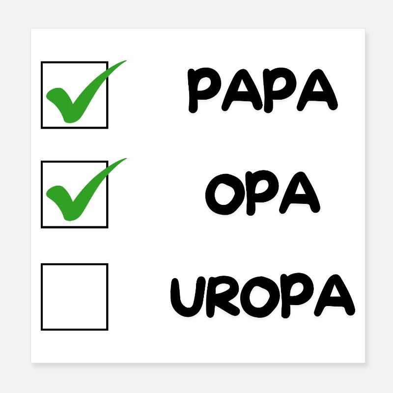 Liste de contrôle OPA Poster 20 x 20 cm