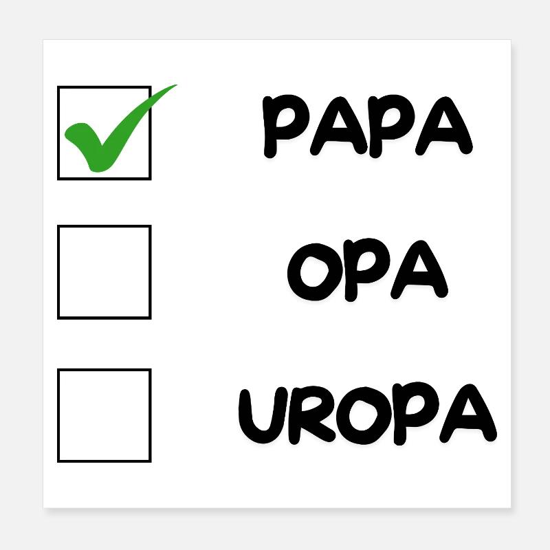 PAPA Checkliste Poster 20x20 cm