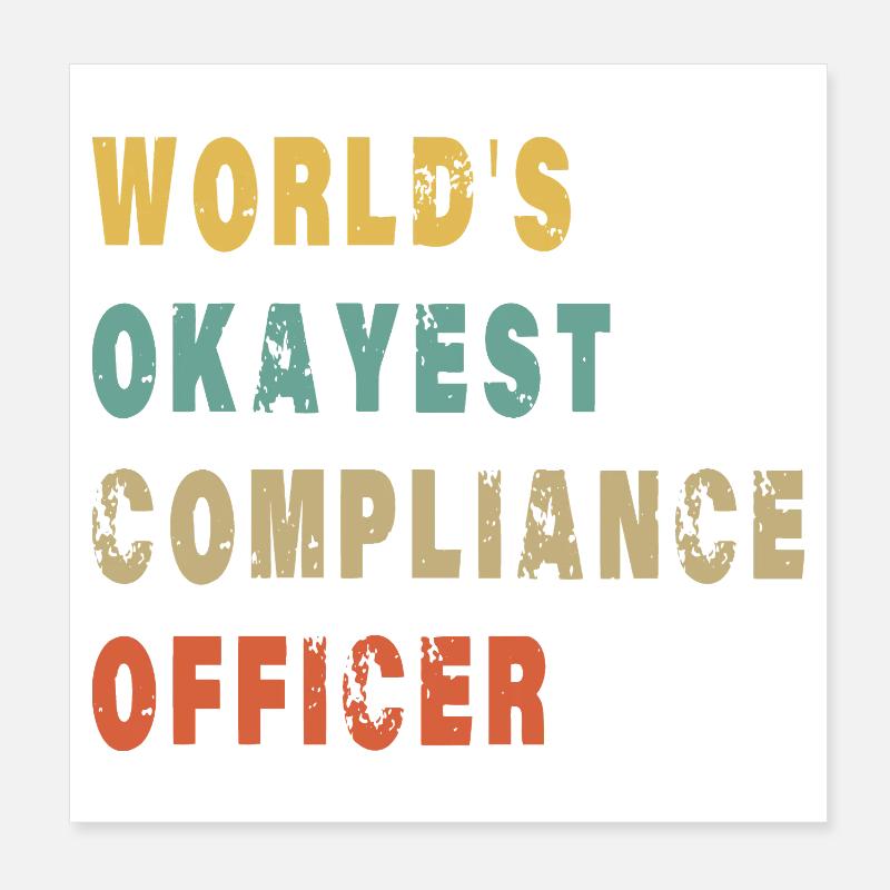 Der weltweit beste Compliance-Beauftragte Poster 20x20 cm
