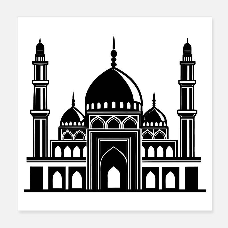 Moschee Poster 20x20 cm