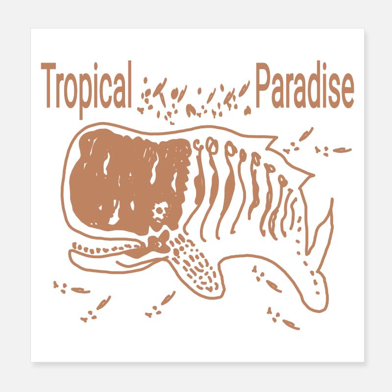 Baleine Poster 20 x 20 cm