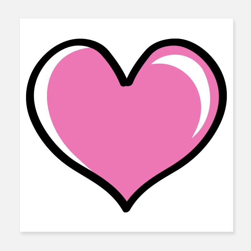 Heart Love Poster 8" x 8" (20x20 cm)