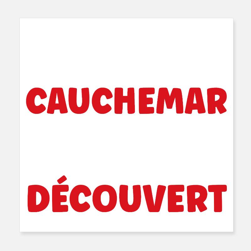 Cauchemar découvert: j'étais à découvert Poster 20 x 20 cm