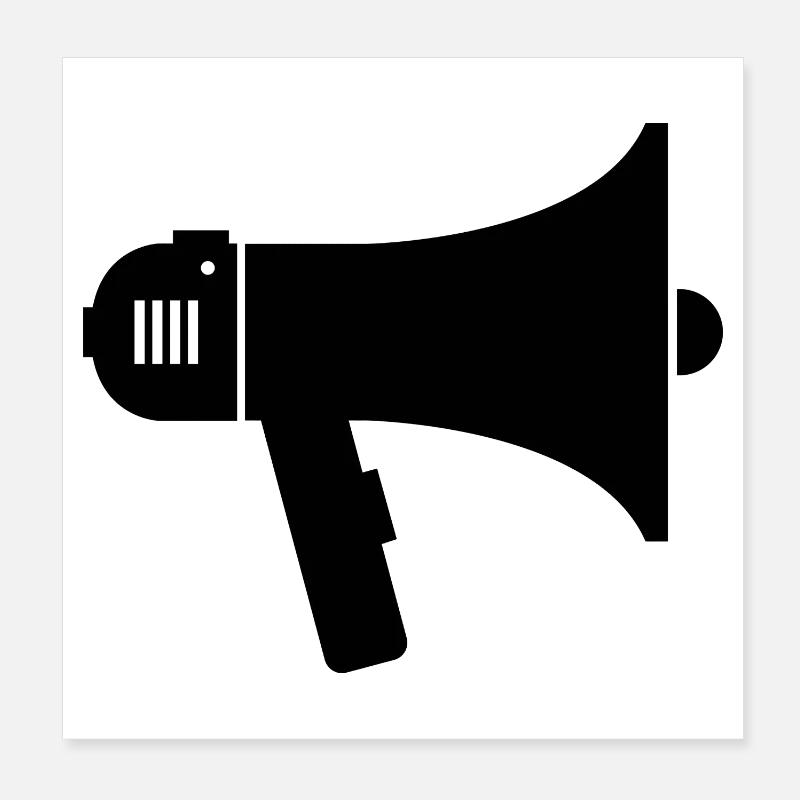 Mégaphone Poster 20 x 20 cm