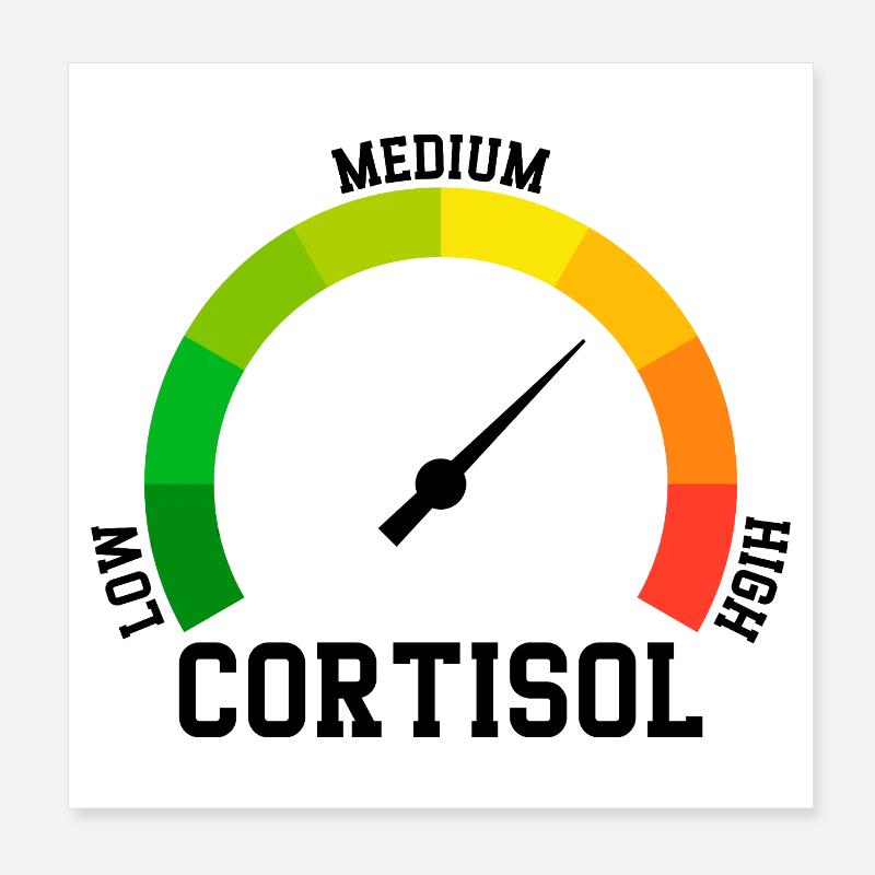 Faible Cortisol Niveau Bas Meme Poster 20 x 20 cm