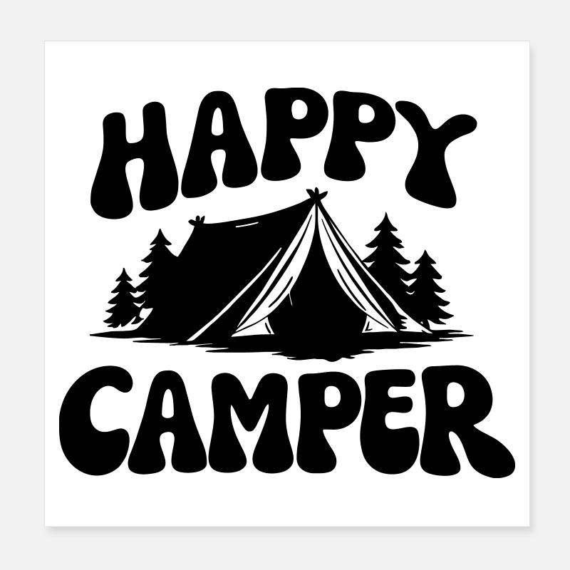 Camper Poster 20x20 cm
