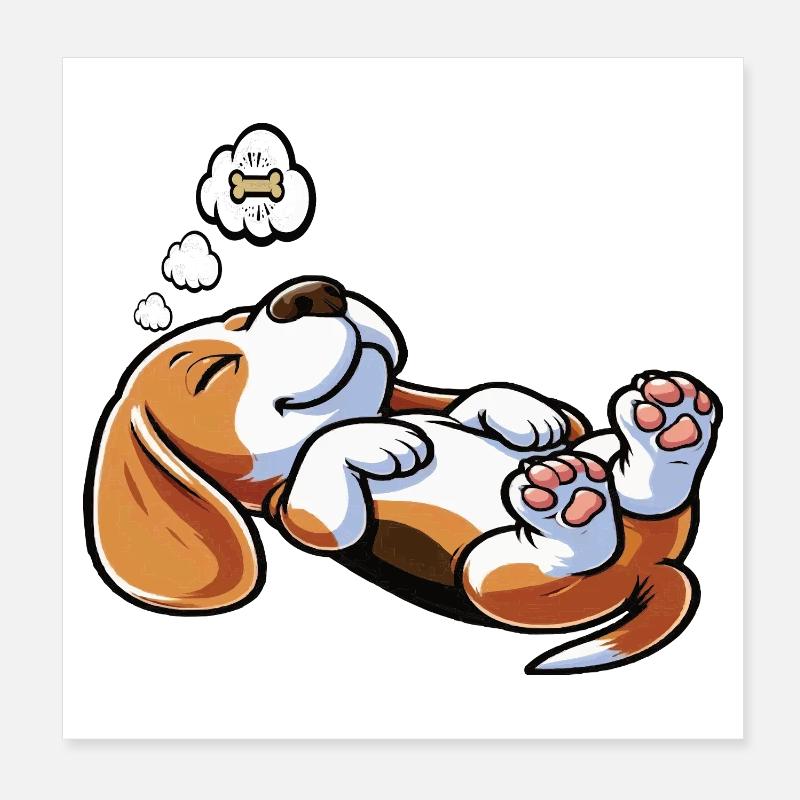 Beagle Beaglebesitzer Beaglehalter beaglehund Poster 20x20 cm