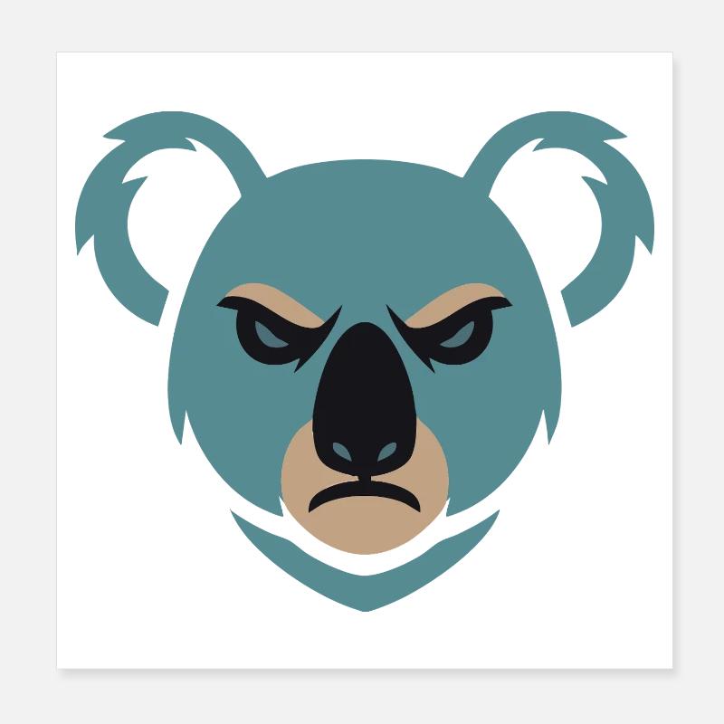 Koala en colère Poster 20 x 20 cm