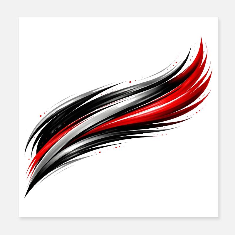 Sportliches Trikot Design Dynamischer Effekt Poster 20x20 cm