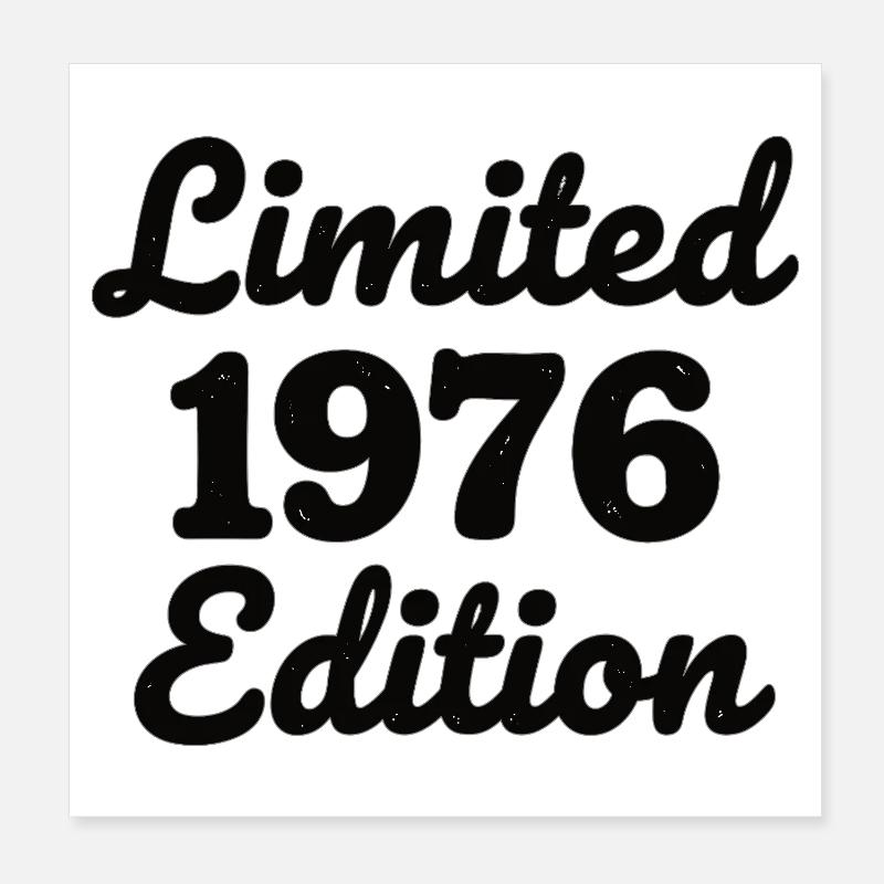 Édition limitée minimale anniversaire 1976 Poster 20 x 20 cm