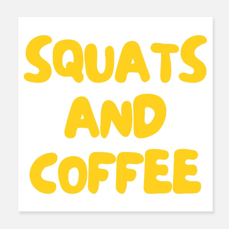 Squats et café Poster 20 x 20 cm