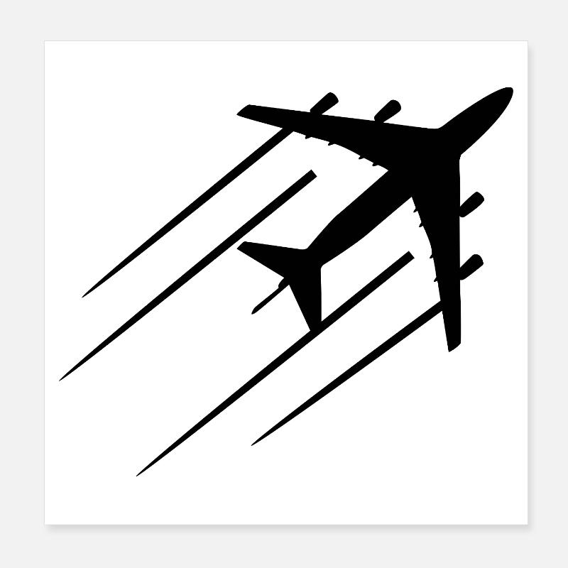 Luftfahrt Skizze Poster 20x20 cm