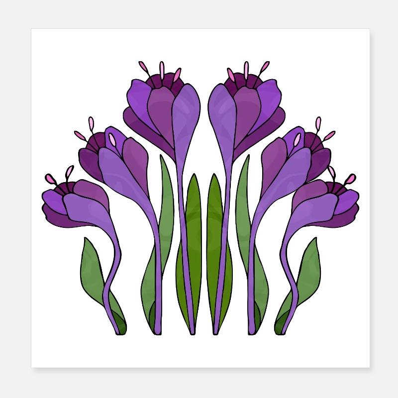 Blumen Poster 20x20 cm