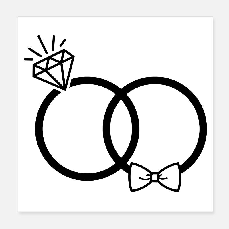 Eheringe Poster 20x20 cm