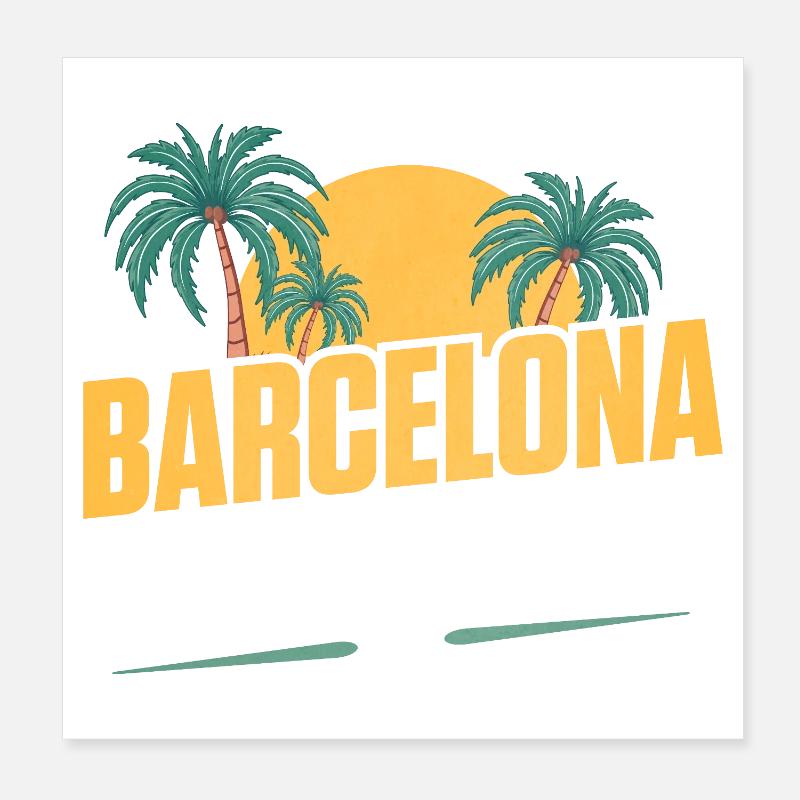 Barcelone Party Crew Poster 20 x 20 cm