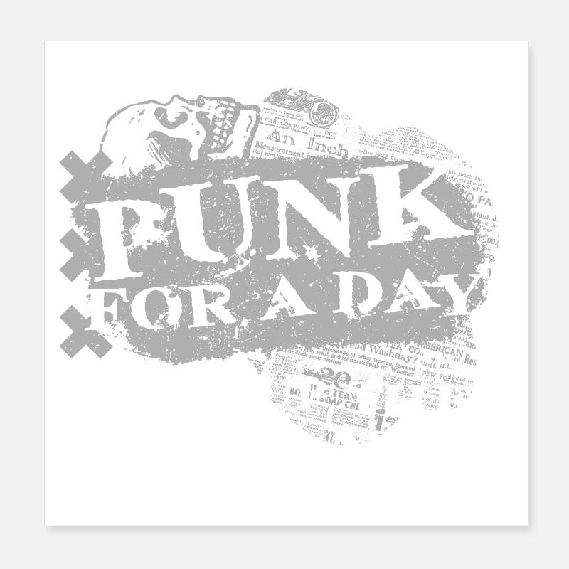 Punk For A Day Poster 8" x 8" (20x20 cm)