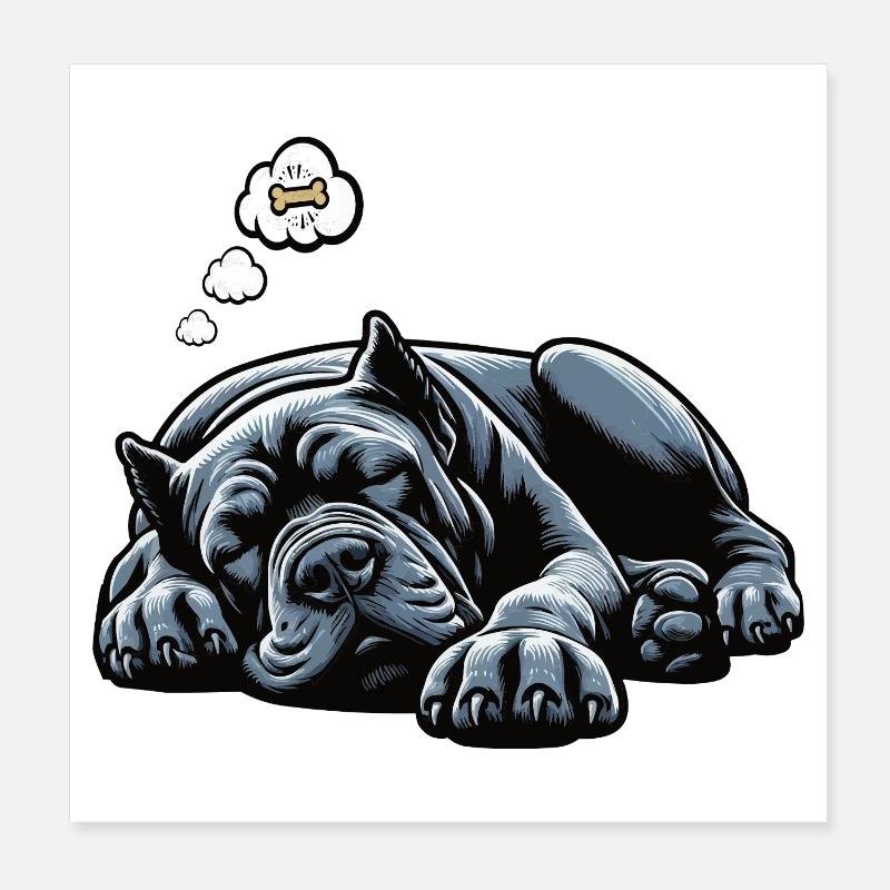 Canne Corso Cane Corsos Corso Hélic Corso Propriétaire Poster 20 x 20 cm