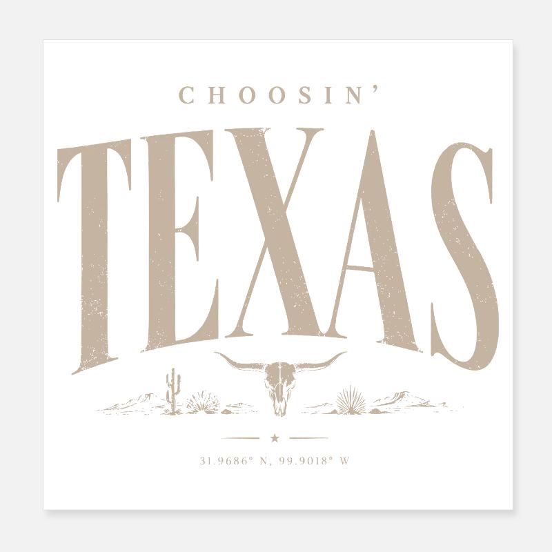 Texas Heritage Emblem Tee Poster 20x20 cm