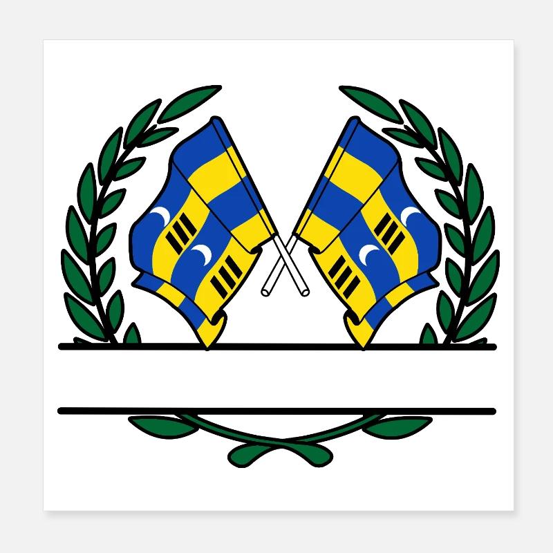 Ameland Laurel Custom – Édition Island Poster 20 x 20 cm