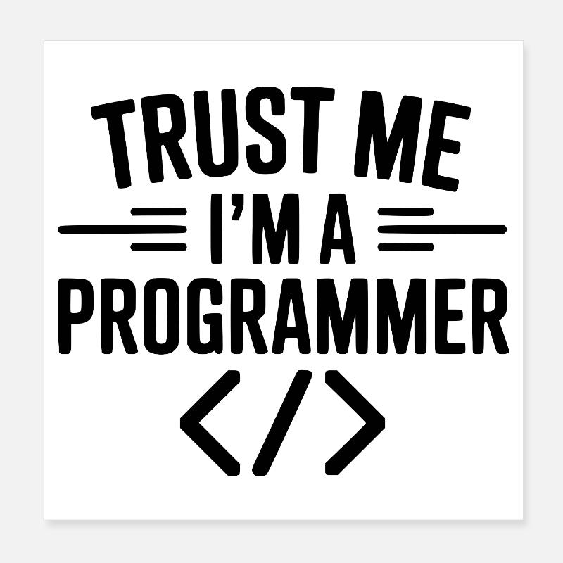 Trust Me I'm a Programmer Poster 8" x 8" (20x20 cm)