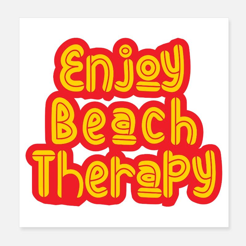 Profitez de la thérapie de plage Poster 20 x 20 cm