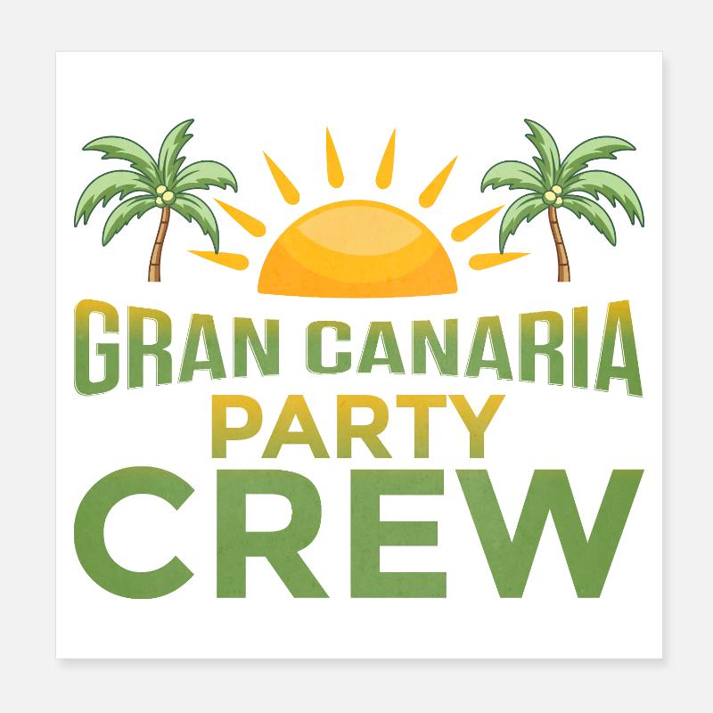 Équipe de la fête de Gran Canaria Poster 20 x 20 cm